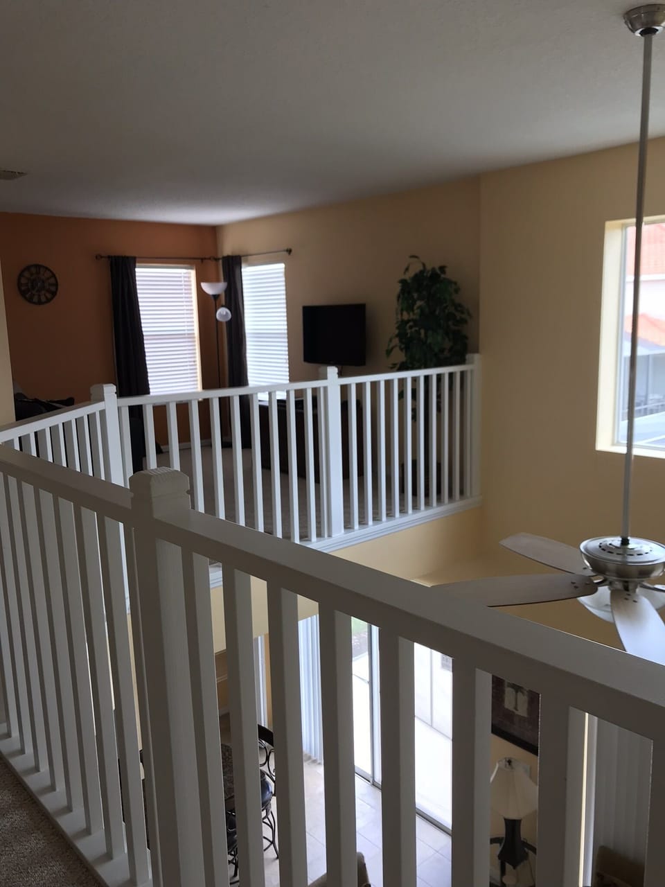 Balcony View of Loft Entertainment Area.