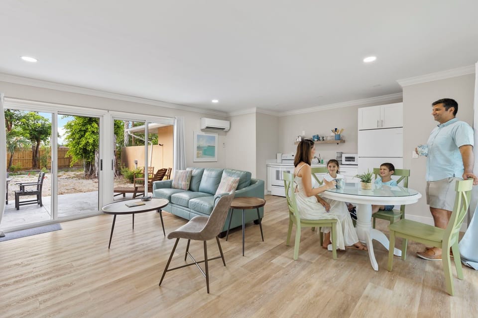 Open kitchen living and dining area