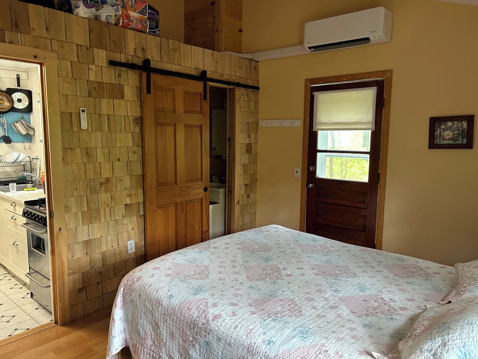 Queen bedroom/half bath.  New mini split air conditiner/heat.