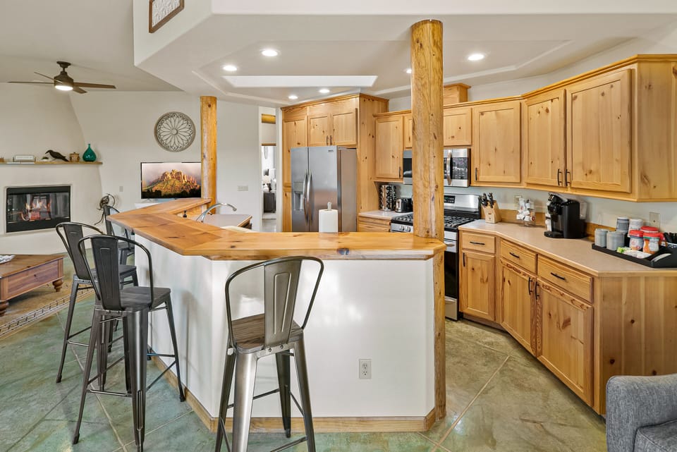 Another view of the kitchen/great room.