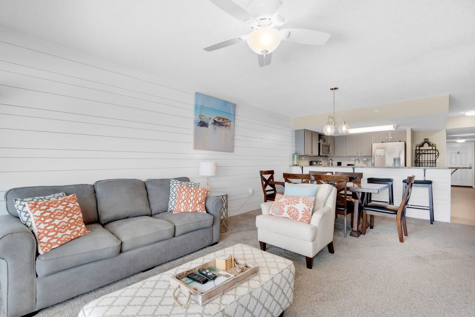 Living room to kitchen view