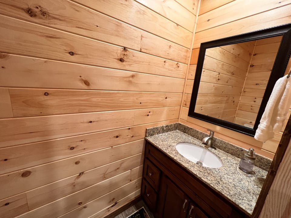 Main level half bathroom