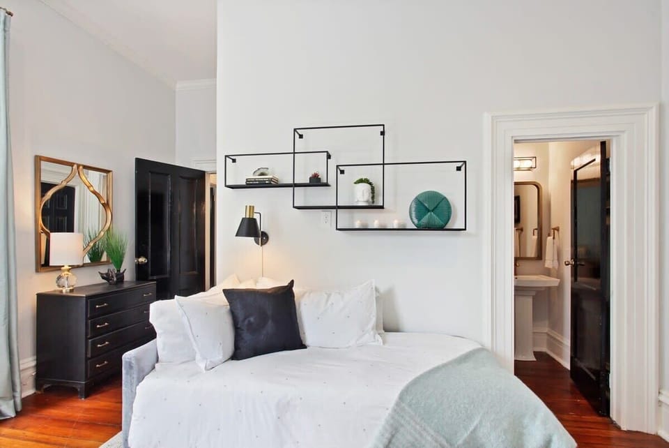 Bedroom 3 | Two Double Beds and Single Bed with Ensuite Bathroom | First Floor of Building — Unit on One Level