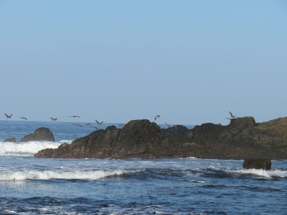 The nearby Pacific Ocean