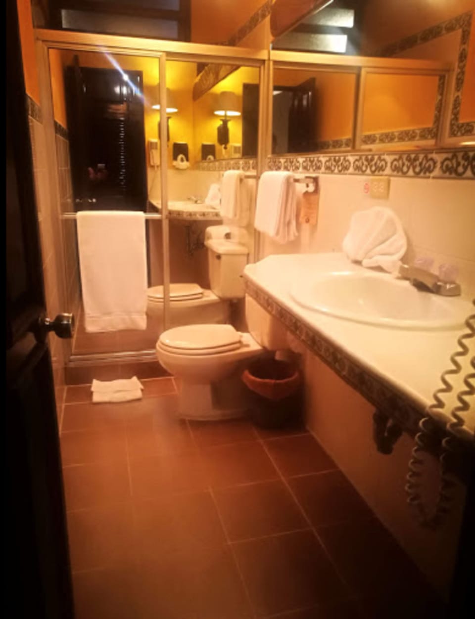 Shower, hair dryer (on request), towels