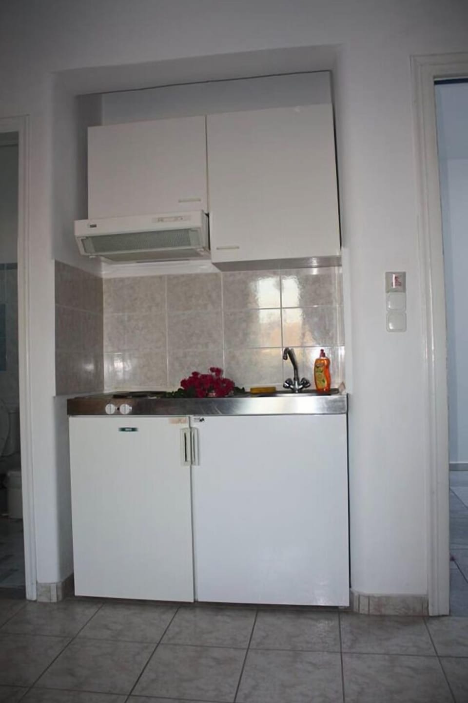 Fridge, stovetop, cookware/dishes/utensils