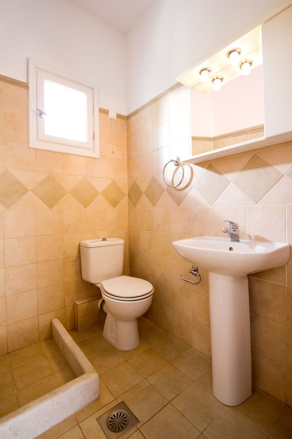 Shower, free toiletries, hair dryer, bidet