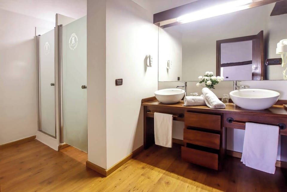 Junior Suite | Bathroom | Shower, free toiletries, hair dryer, towels