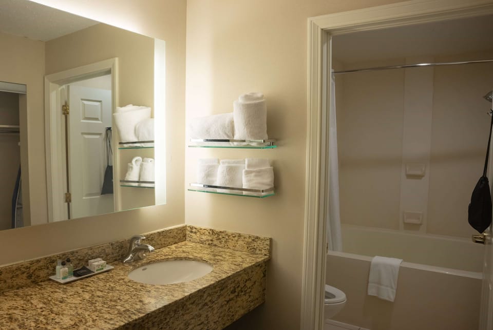 Hair dryer, towels