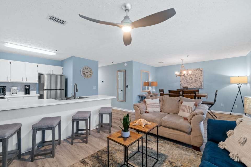 Condo, 2 Bedrooms, Resort View (D205) | Living area | 55-inch Smart TV with cable channels, TV