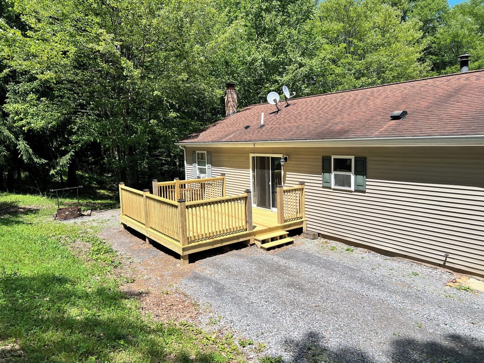 New Deck built in 2024 accessible from inside with no steps.