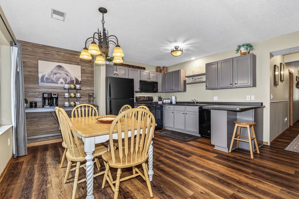 The kitchen has everything you'll need for home cooked meals