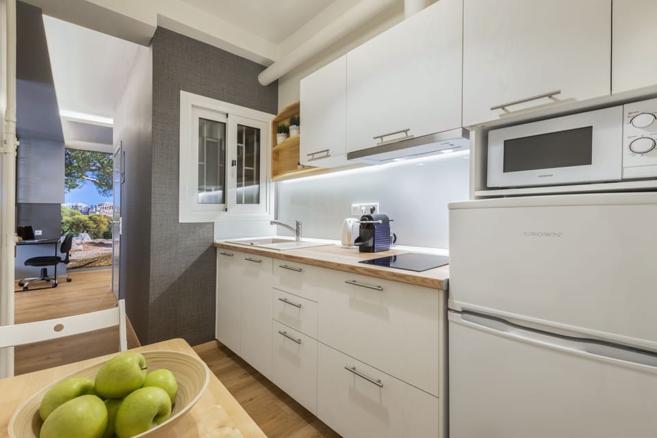 Luxury Suite | Private kitchenette | Fridge, microwave, stovetop, espresso maker