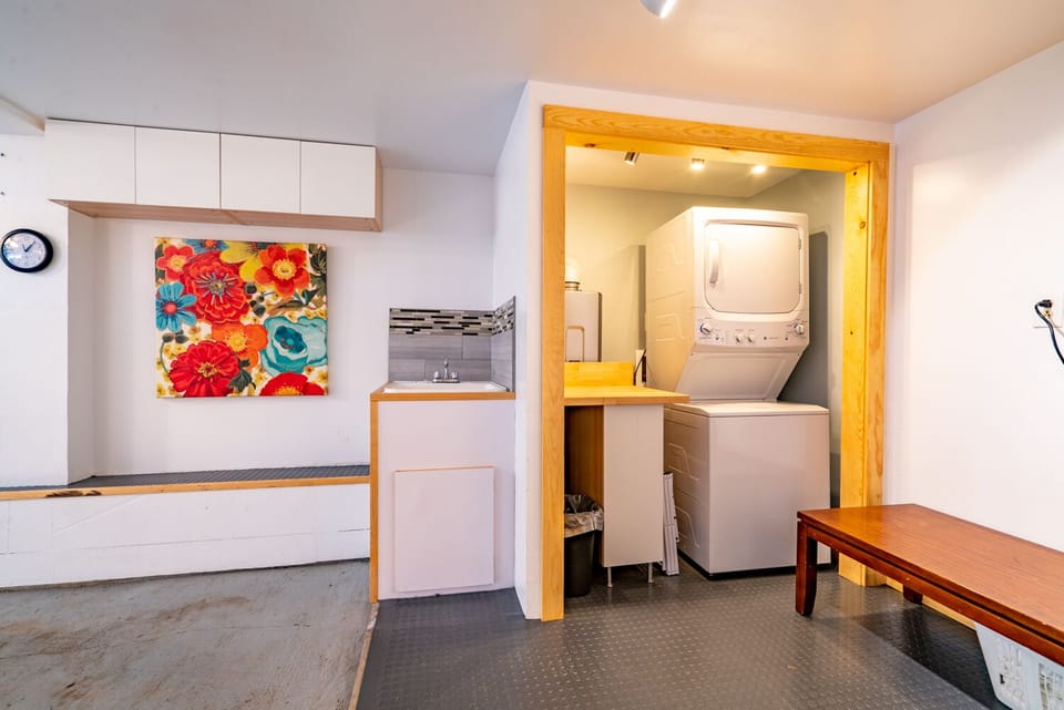 Laundry in garage