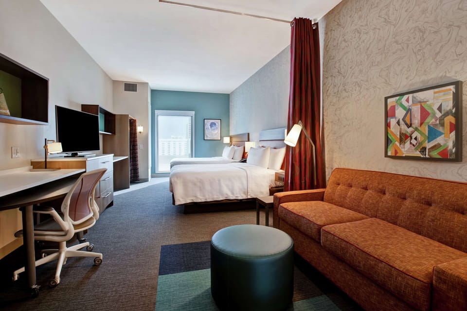 In-room safe, desk, laptop workspace, blackout drapes