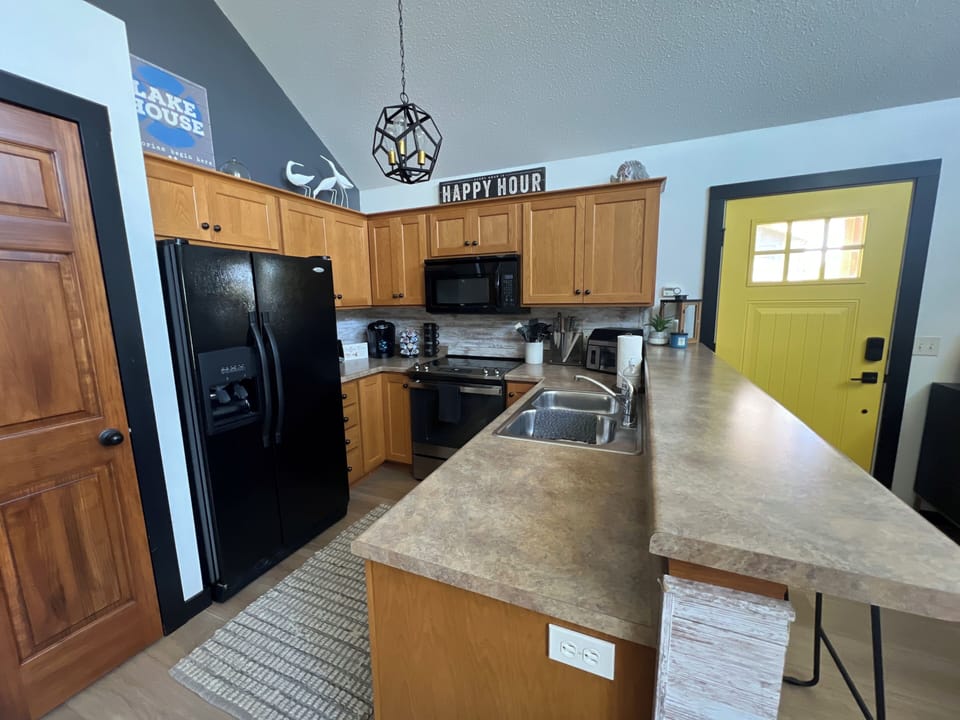 Fully stocked kitchen