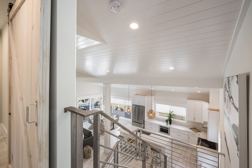 View from loft with barn door.
