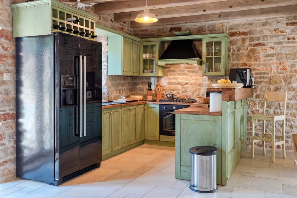 Villa | Private kitchen | Espresso maker, fridge, microwave, oven