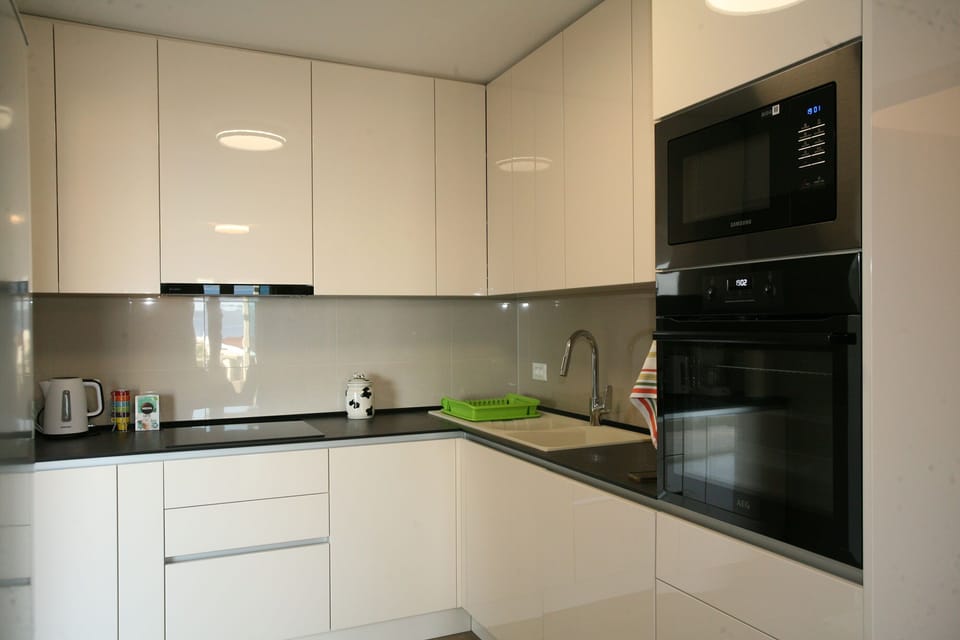 Villa | Private kitchen | Fridge, microwave, oven, stovetop