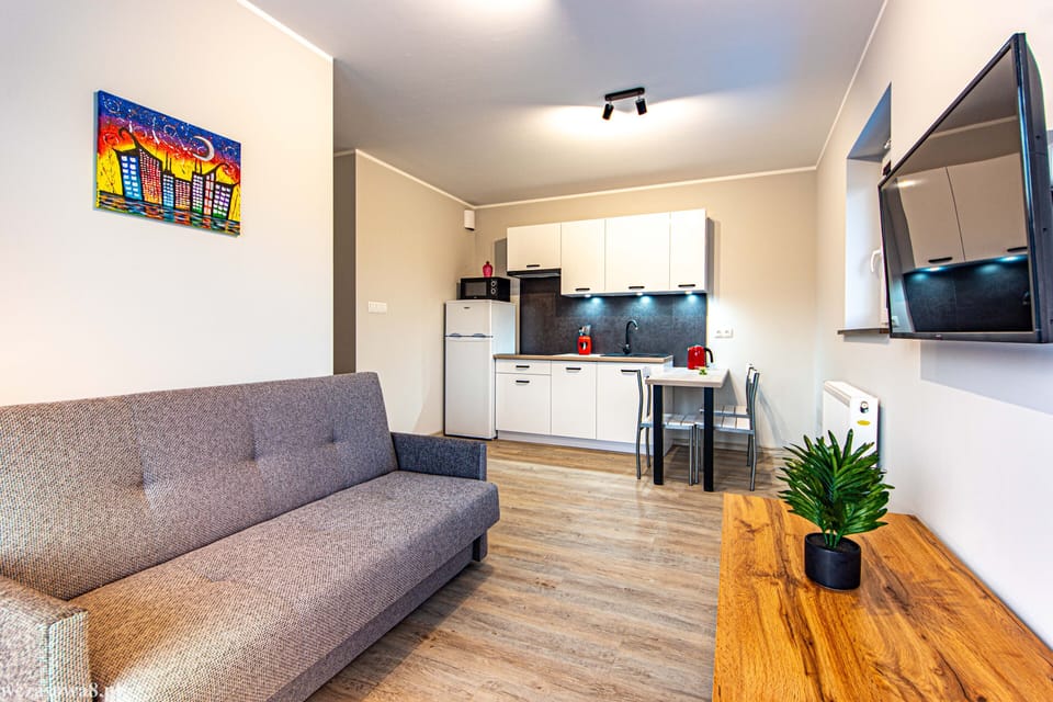 Family Apartment | Desk, blackout drapes, free WiFi, bed sheets