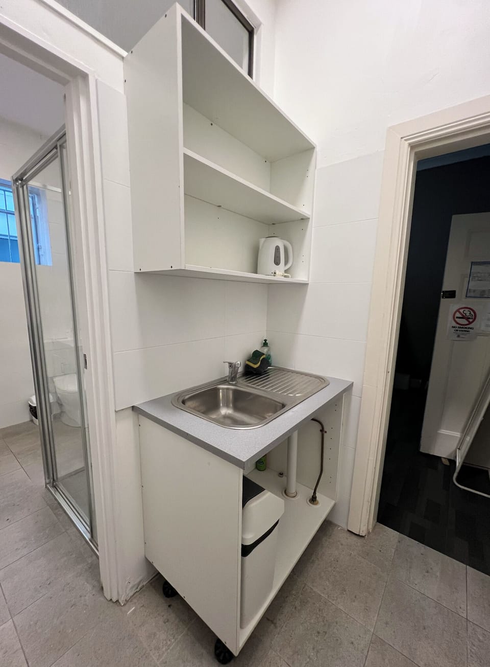 Bed in 4 Bed Mixed Dormitory Room with Private Bathroom | Bathroom | Shower, hair dryer, soap, toilet paper