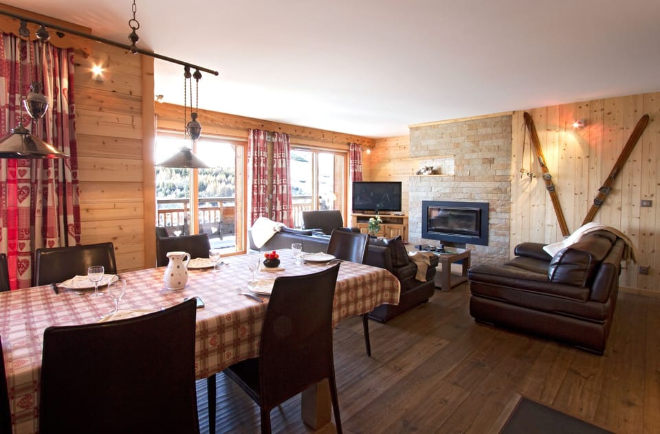 Settle into the dining area and enjoy a nice meal.