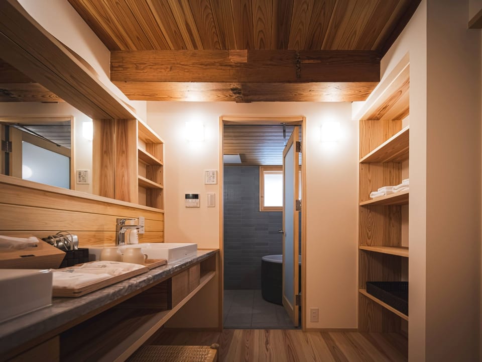 Private Vacation Home, Hutae, Non Smoking | Bathroom | Separate tub and shower, free toiletries, hair dryer, slippers