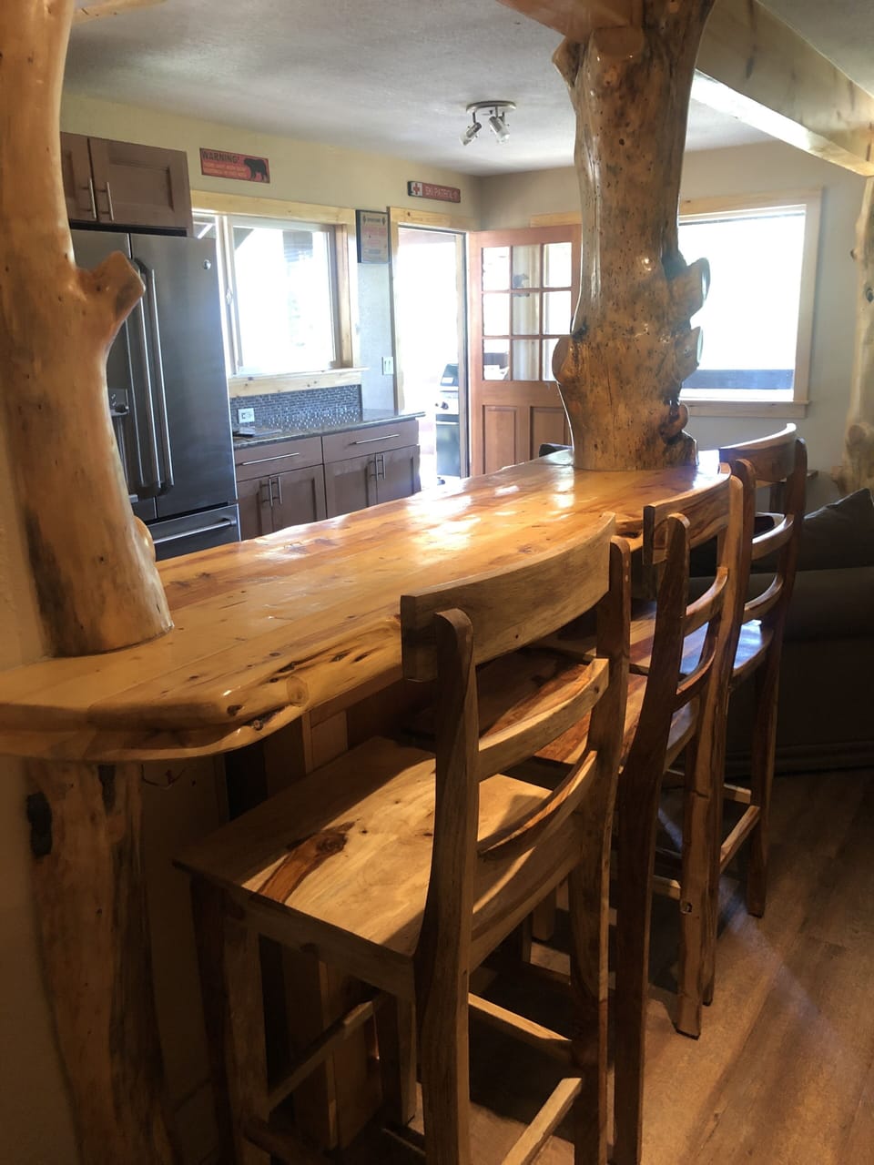 bar area
