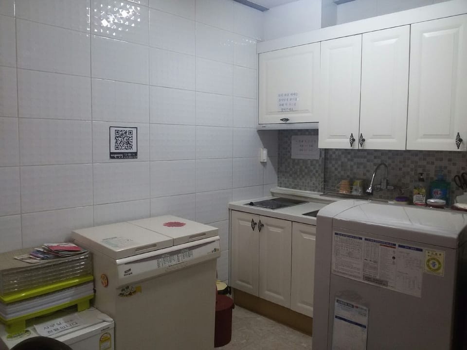 Fridge, electric kettle
