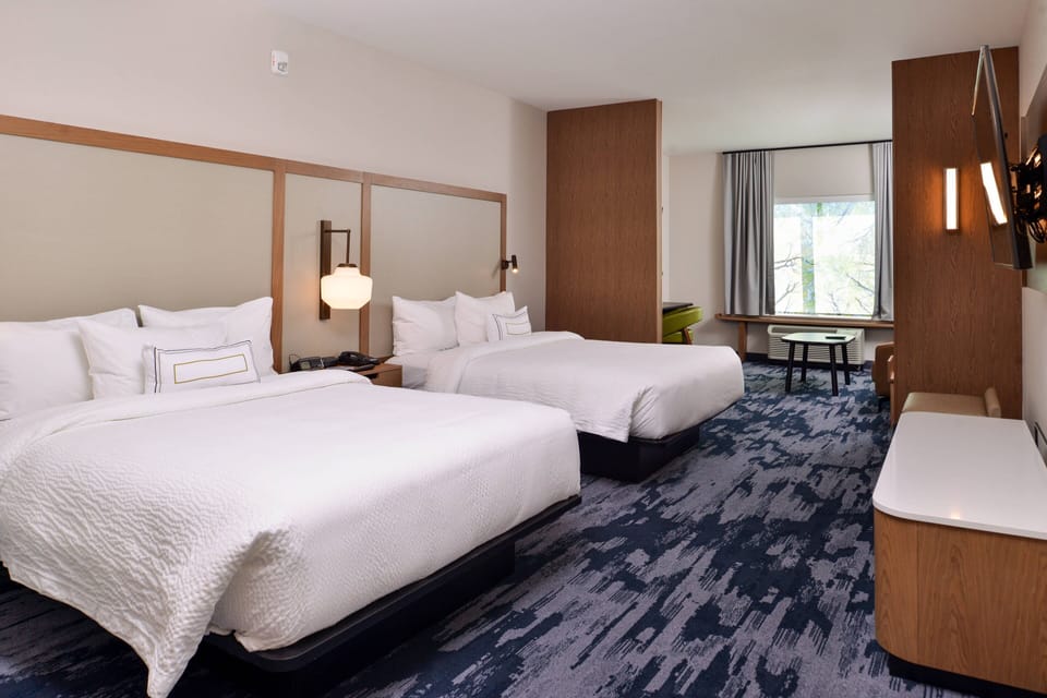 Room, 2 Queen Beds | Hypo-allergenic bedding, desk, laptop workspace, blackout drapes