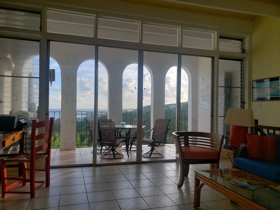 living room and balcony