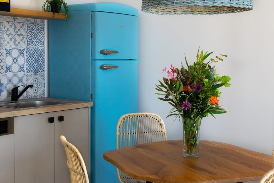 Fully equipped kitchen and dining table