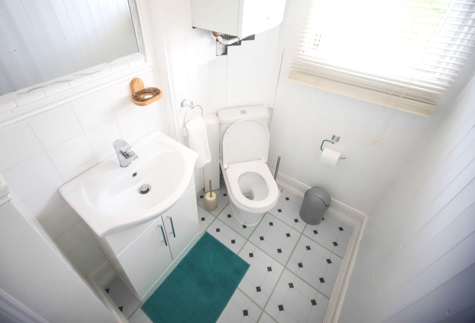 Separate toilet on fist landing