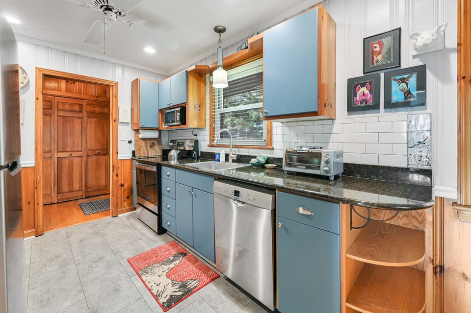 kitchen with new stainless steel appliances