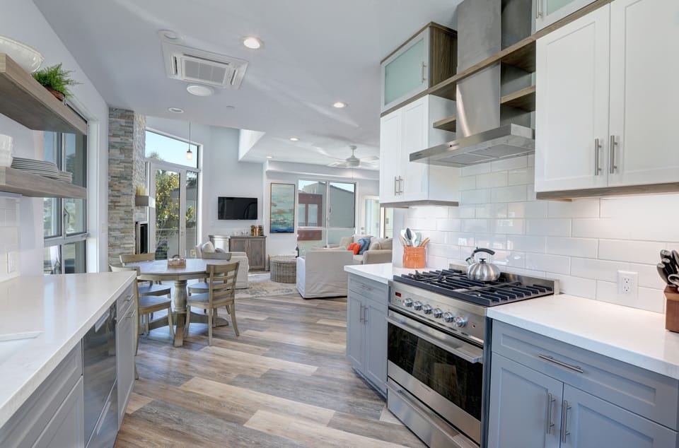Sleek kitchen design.
