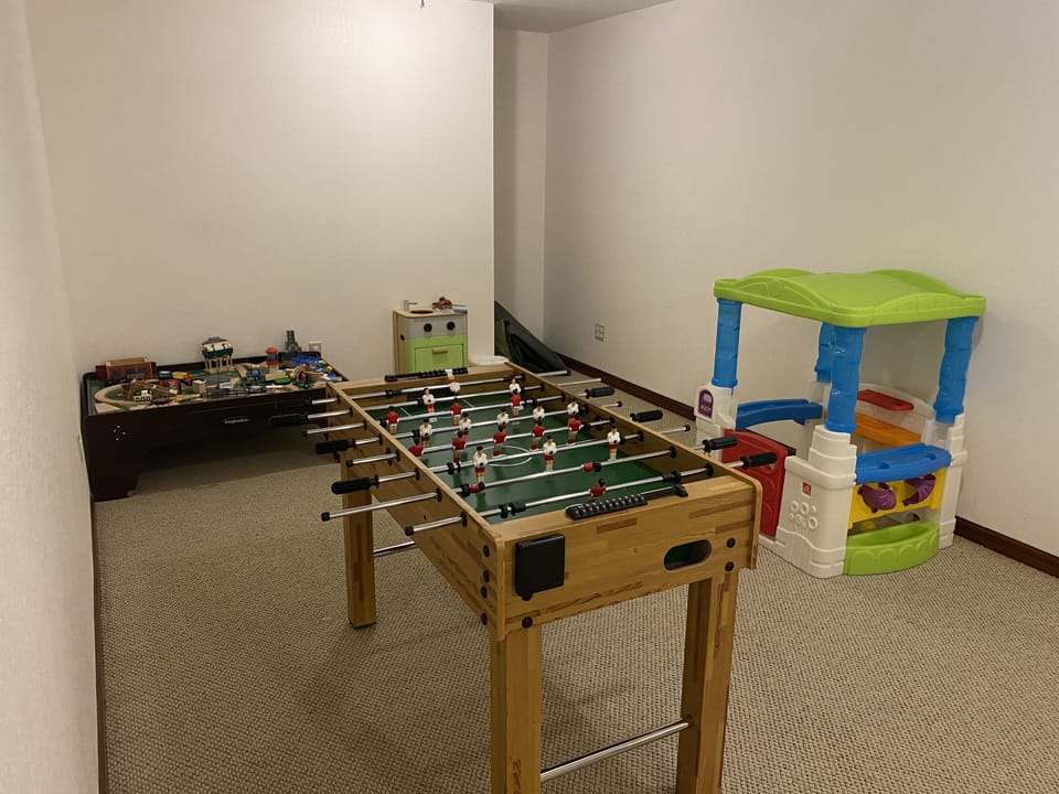 Bonus playroom. Great semi private area for air mattress use as well. 