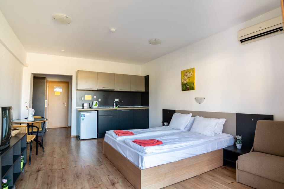 Comfort Studio (3 people) | In-room safe, iron/ironing board, free WiFi, bed sheets
