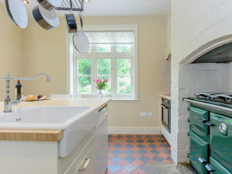 Spacious kitchen with aga | Station House, Miller&rsquo;s Dale, near Buxton