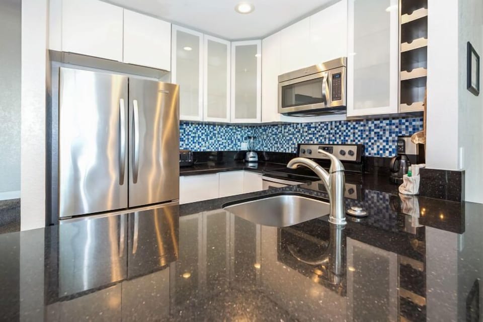 Large French door refrigerator.