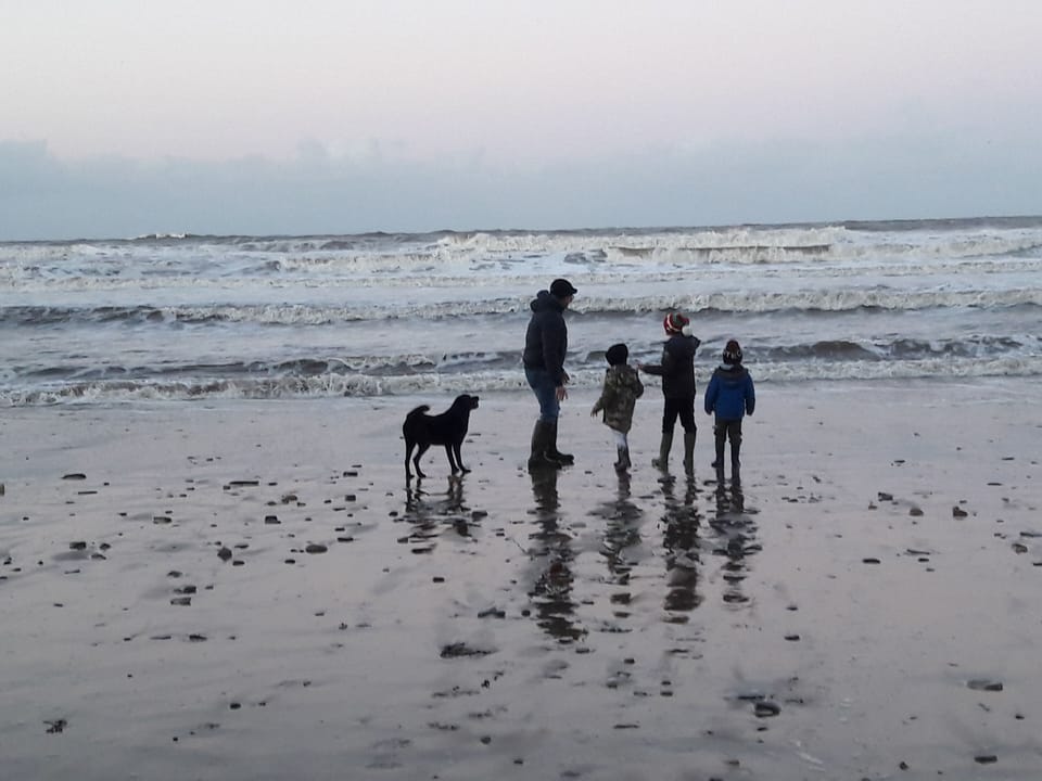 morning walk on beach