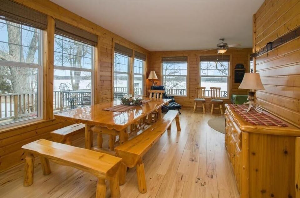 Log table can seat 12