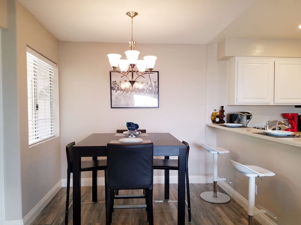 Breakfast bar with seating for two!