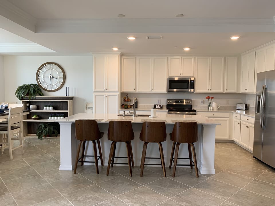 Open floor plan kitchen