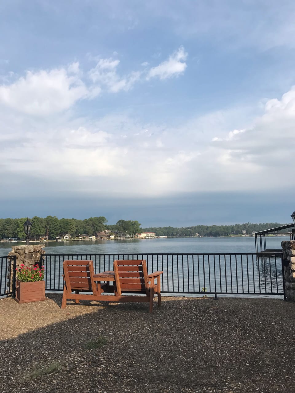 Lakeside seating!  Romantic and peaceful sunsets.