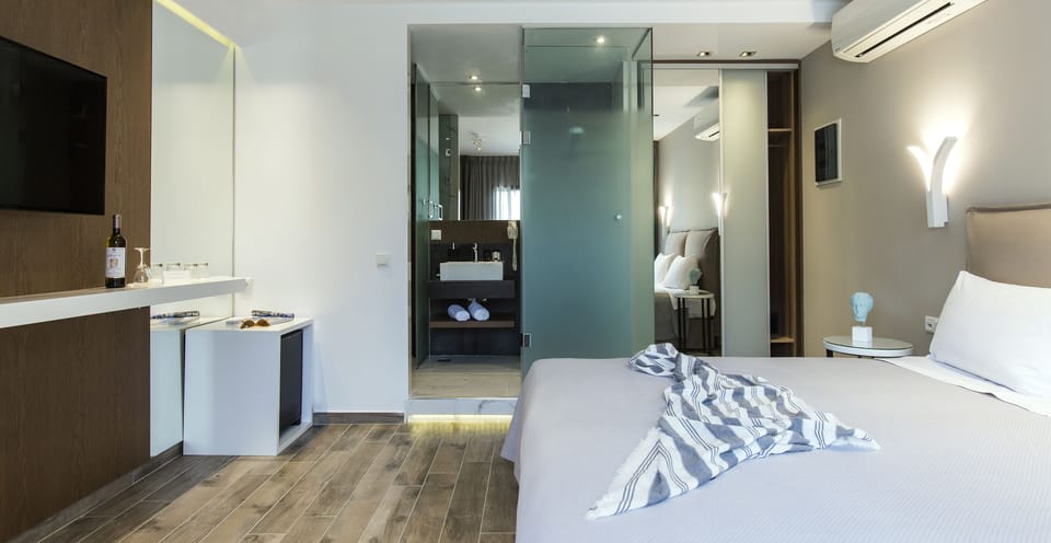Premium bedding, down comforters, Select Comfort beds, minibar