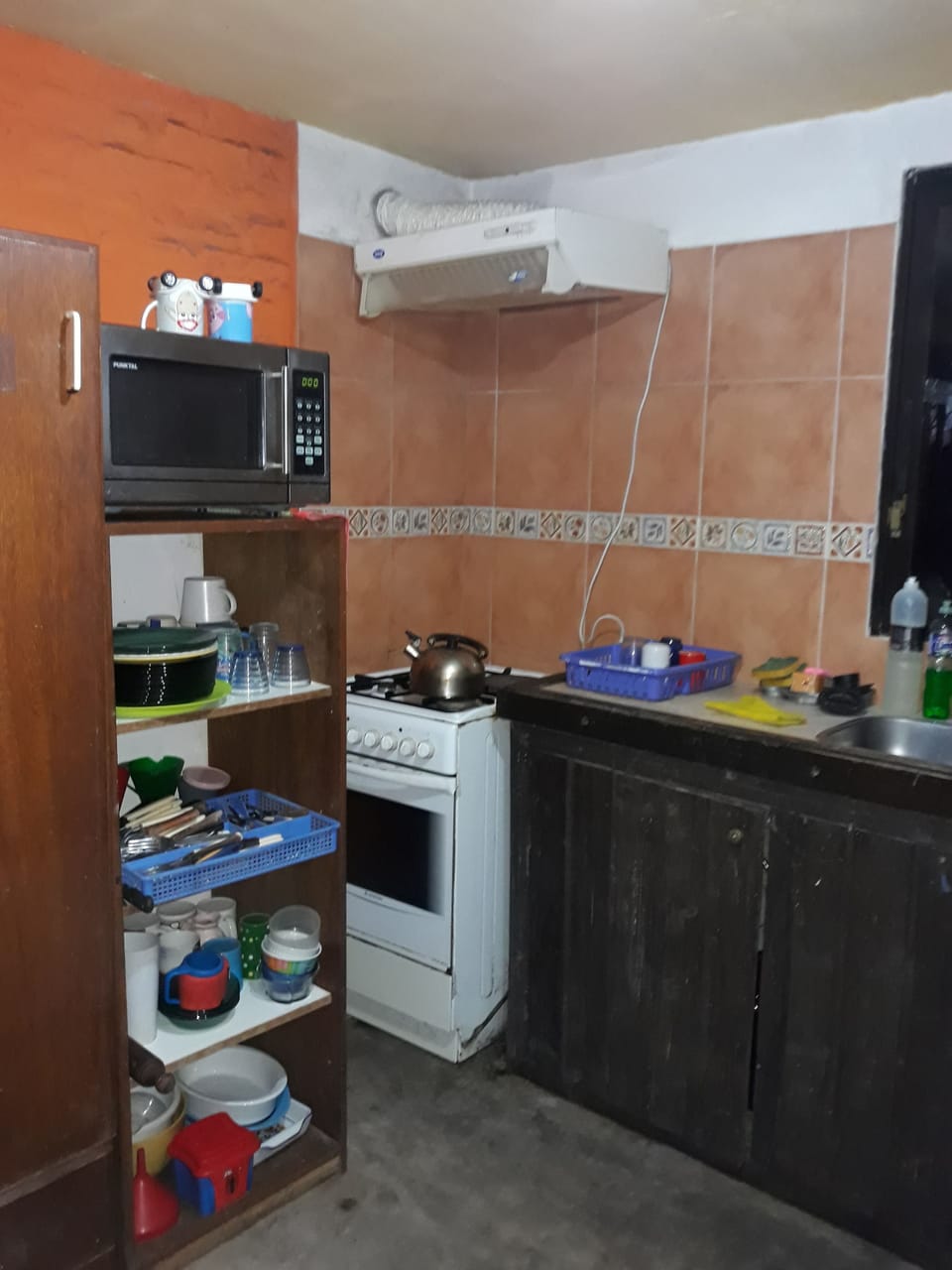 Espresso maker, coffee/tea maker, fridge, microwave