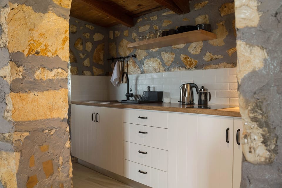 Romantic Suite on Beach Side | Private kitchen | Mini-fridge, stovetop, electric kettle, cookware/dishes/utensils