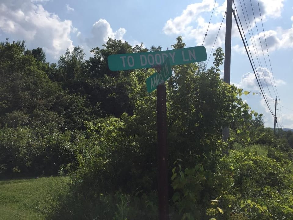 Entrance from Rte. 80 to private road