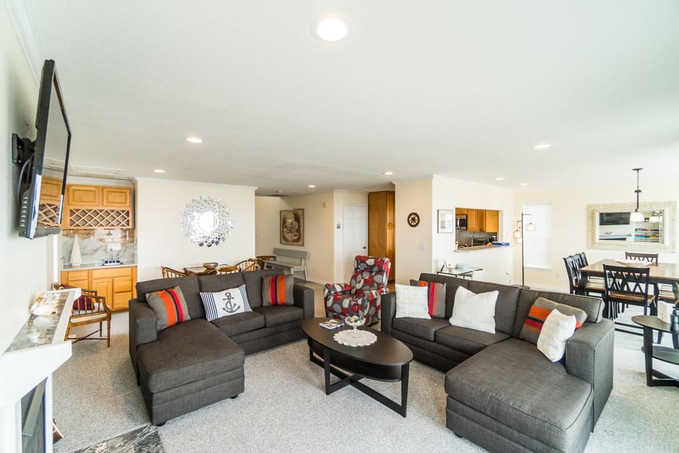 living room and dining room