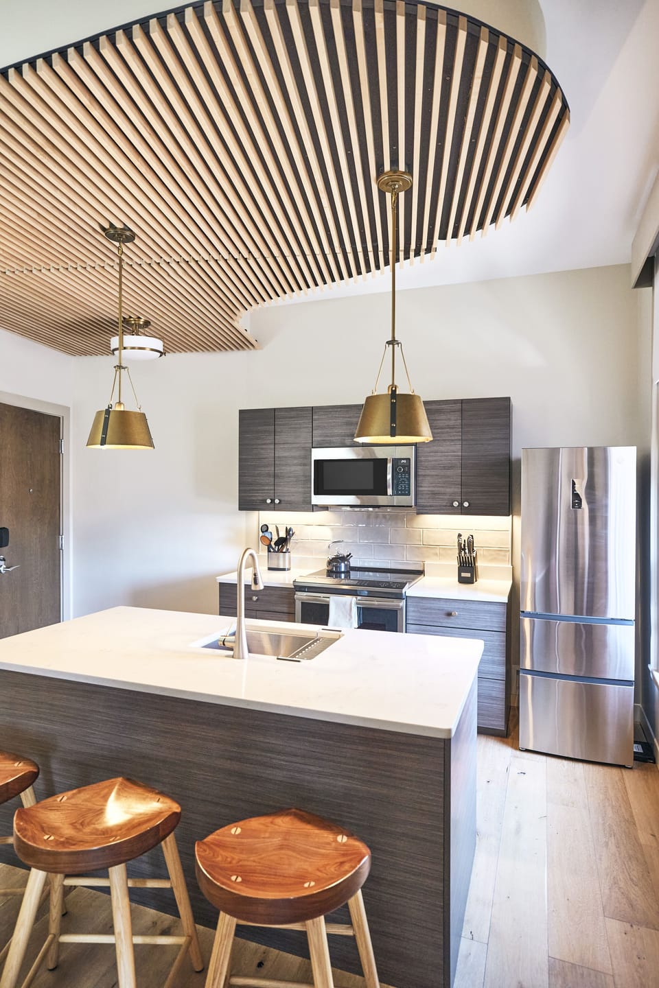 Studio, 1 Queen Bed | Private kitchen | Full-size fridge, microwave, oven, stovetop